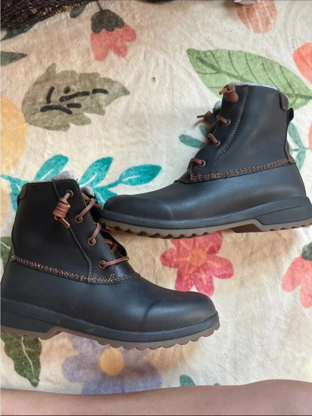 Sperry maritime repel waterproof black leather